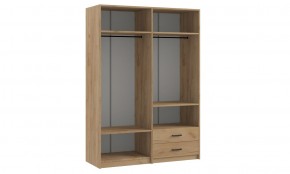 СВЕТЛАНА LOFT Шкаф 4 двери с зеркалом (дуб золотой) в Камышлове - kamyshlov.mebel24.online | фото 2