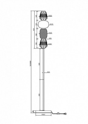 Торшер Maytoni Pattern MOD267FL-L32CH3K в Камышлове - kamyshlov.mebel24.online | фото 2