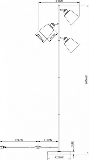 Торшер Moderli Floor V3051-3F в Камышлове - kamyshlov.mebel24.online | фото 3