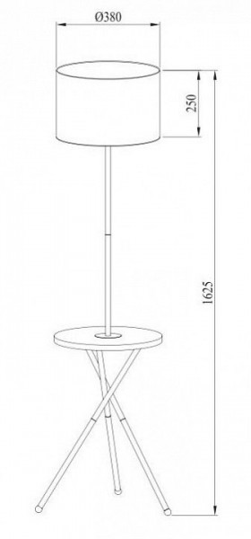Торшер с полкой Arte Lamp Combo A2070PN-1BK в Камышлове - kamyshlov.mebel24.online | фото 2