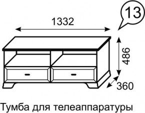 Тумба для телеаппаратуры Венеция 13 бодега в Камышлове - kamyshlov.mebel24.online | фото 2