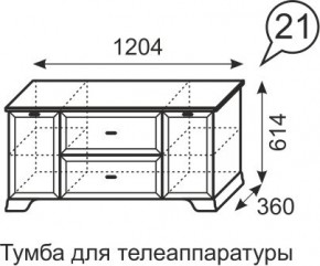 Тумба для телеаппаратуры Венеция 21 бодега в Камышлове - kamyshlov.mebel24.online | фото 3