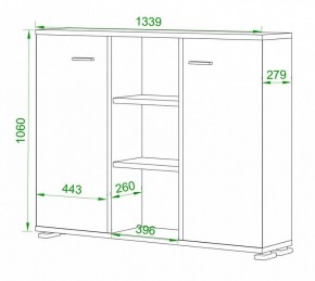 Тумба комбинированная Домино ПУ-60-3 в Камышлове - kamyshlov.mebel24.online | фото 2