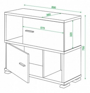 Тумба комбинированная Домино СБ-30/2 в Камышлове - kamyshlov.mebel24.online | фото 3