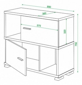 Тумба комбинированная Домино СБ-30/2 в Камышлове - kamyshlov.mebel24.online | фото 3