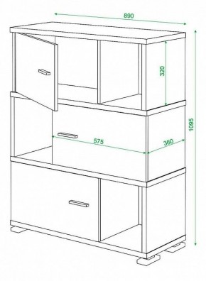 Тумба комбинированная Домино СБ-30/3 в Камышлове - kamyshlov.mebel24.online | фото 3