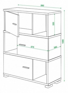 Тумба комбинированная Домино СБ-30/3 в Камышлове - kamyshlov.mebel24.online | фото 2
