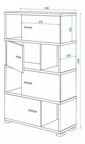 Тумба комбинированная Домино СБ-30/4 в Камышлове - kamyshlov.mebel24.online | фото 3