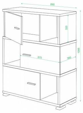 Тумба комбинированная СБ-30/3 в Камышлове - kamyshlov.mebel24.online | фото 2