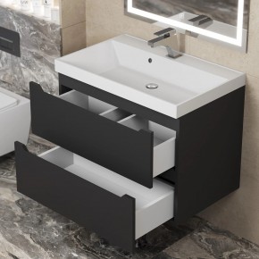 Тумба под раковину Uperwood Tanos 70 см, подвесная, черная матовая в Камышлове - kamyshlov.mebel24.online | фото 2