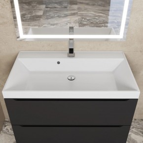 Тумба под раковину Uperwood Tanos 80 см, подвесная, черная матовая в Камышлове - kamyshlov.mebel24.online | фото 10