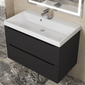 Тумба под раковину Uperwood Tanos 80 см, подвесная, черная матовая в Камышлове - kamyshlov.mebel24.online | фото 11