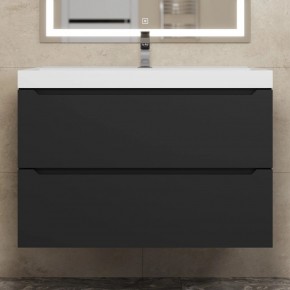Тумба под раковину Uperwood Tanos 80 см, подвесная, черная матовая в Камышлове - kamyshlov.mebel24.online | фото 9