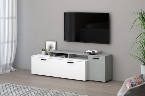 Тумба под ТВ Эльза (Бетонный Камень/Белый) в Камышлове - kamyshlov.mebel24.online | фото 1