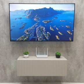 Тумба подвесная под ТВ LINES MTV3-MA 900 Бежевый (Леда-М 10.1.5) в Камышлове - kamyshlov.mebel24.online | фото 3