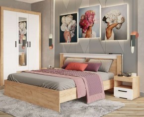 Тумба прикроватная Адель дуб крафт золотой/белый в Камышлове - kamyshlov.mebel24.online | фото 3