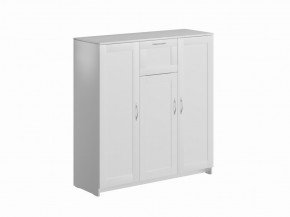 Тумба СИРИУС трехдверная с одним ящиком, цвет белый в Камышлове - kamyshlov.mebel24.online | фото