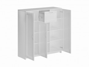 Тумба СИРИУС трехдверная с одним ящиком, цвет белый в Камышлове - kamyshlov.mebel24.online | фото 2