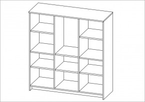 Тумба СИРИУС трехдверная с одним ящиком, цвет белый в Камышлове - kamyshlov.mebel24.online | фото 3