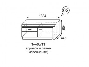 Тумба ТВ Люмен 02 Дуб Сакраменто/Белый снег в Камышлове - kamyshlov.mebel24.online | фото 3