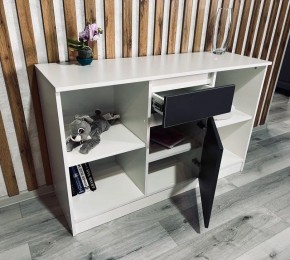 Тумба ТВ малая Парус (Белый/Графит) в Камышлове - kamyshlov.mebel24.online | фото 2