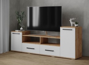 Тумба ТВ Парус-2 дуб крафт золотой/белый в Камышлове - kamyshlov.mebel24.online | фото