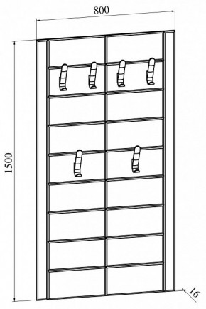 Вешалка настенная Изабель ИЗ-80 в Камышлове - kamyshlov.mebel24.online | фото 2