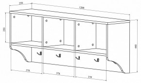 Вешалка-полка ДримСтар ДС-30 в Камышлове - kamyshlov.mebel24.online | фото 2