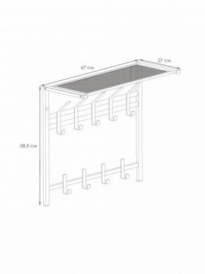 Вешалка-полка Торонто 22 в Камышлове - kamyshlov.mebel24.online | фото 3