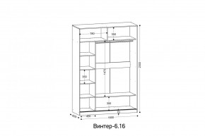 ВИНТЕР - 6.16.1 Шкаф-купе 1600 без зеркала в Камышлове - kamyshlov.mebel24.online | фото 2