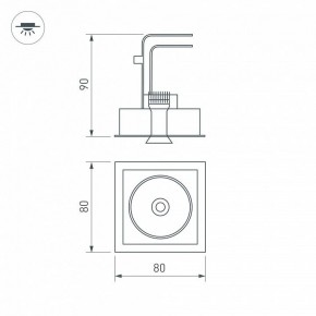 Встраиваемый светильник Arlight CL-SIMPLE-S80x80-9W Day4000 (BK, 45 deg) 026875 в Камышлове - kamyshlov.mebel24.online | фото 9