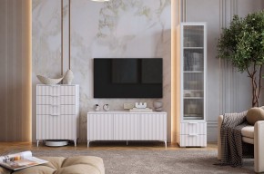 ЗЕФИР Гостиная К1 (белое дерево/белый муар) в Камышлове - kamyshlov.mebel24.online | фото 1